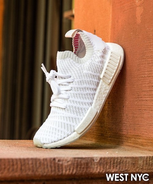 adidas Originals NMD_R1 STLT Primeknit "Cloud White / Grey" West NYC adidas Originals NMD_R1 STLT Primeknit "Cloud White / Grey" West NYC