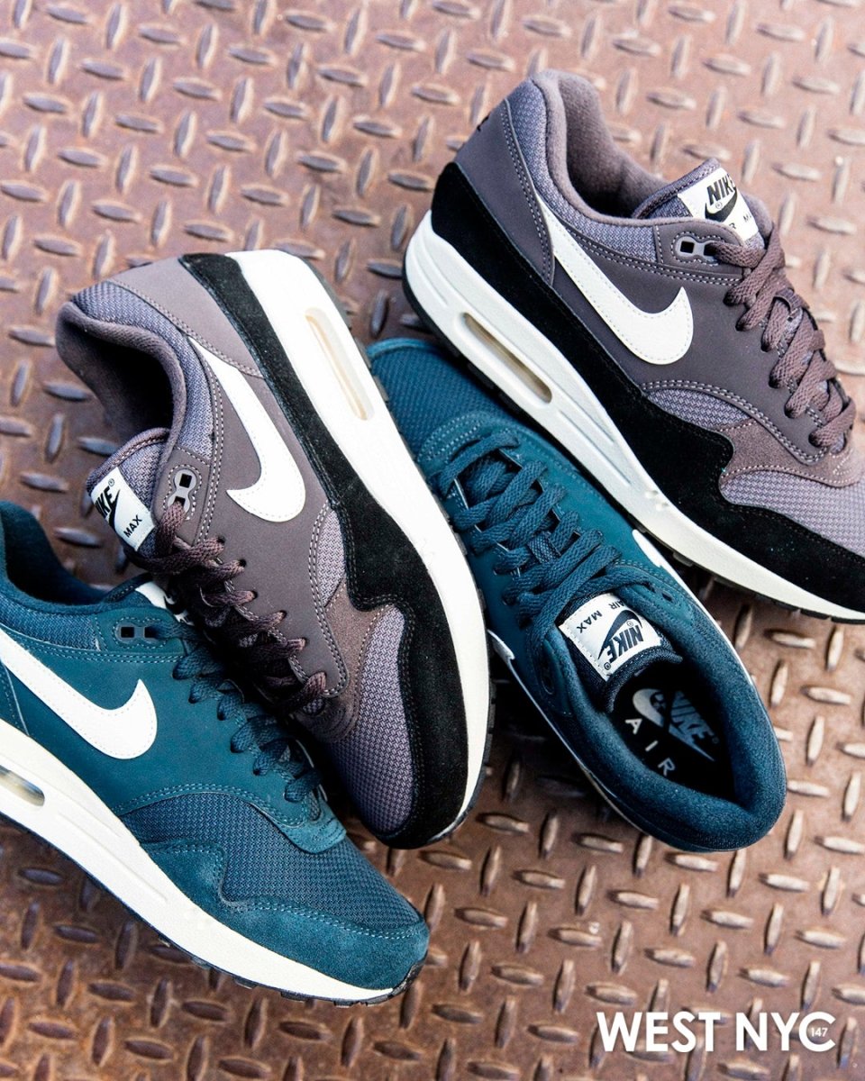 Air Max 1 Grey/Black and Navy/White - West NYC