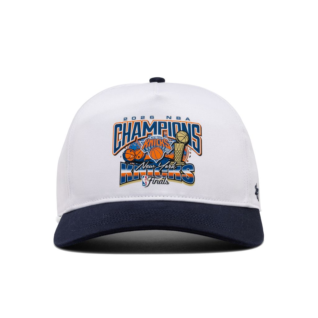 backnumber2026 キャップ 47 Brand New York Knicks 2026 NBA Champions Hitch White/Navy