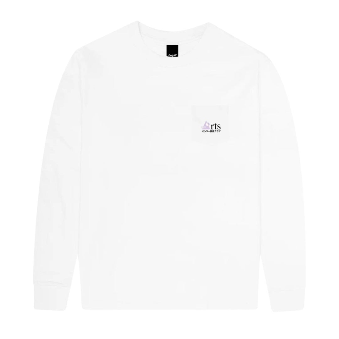 Only NY Arts Club Long Sleeve Pocket T-Shirt White - 10052085 - West NYC