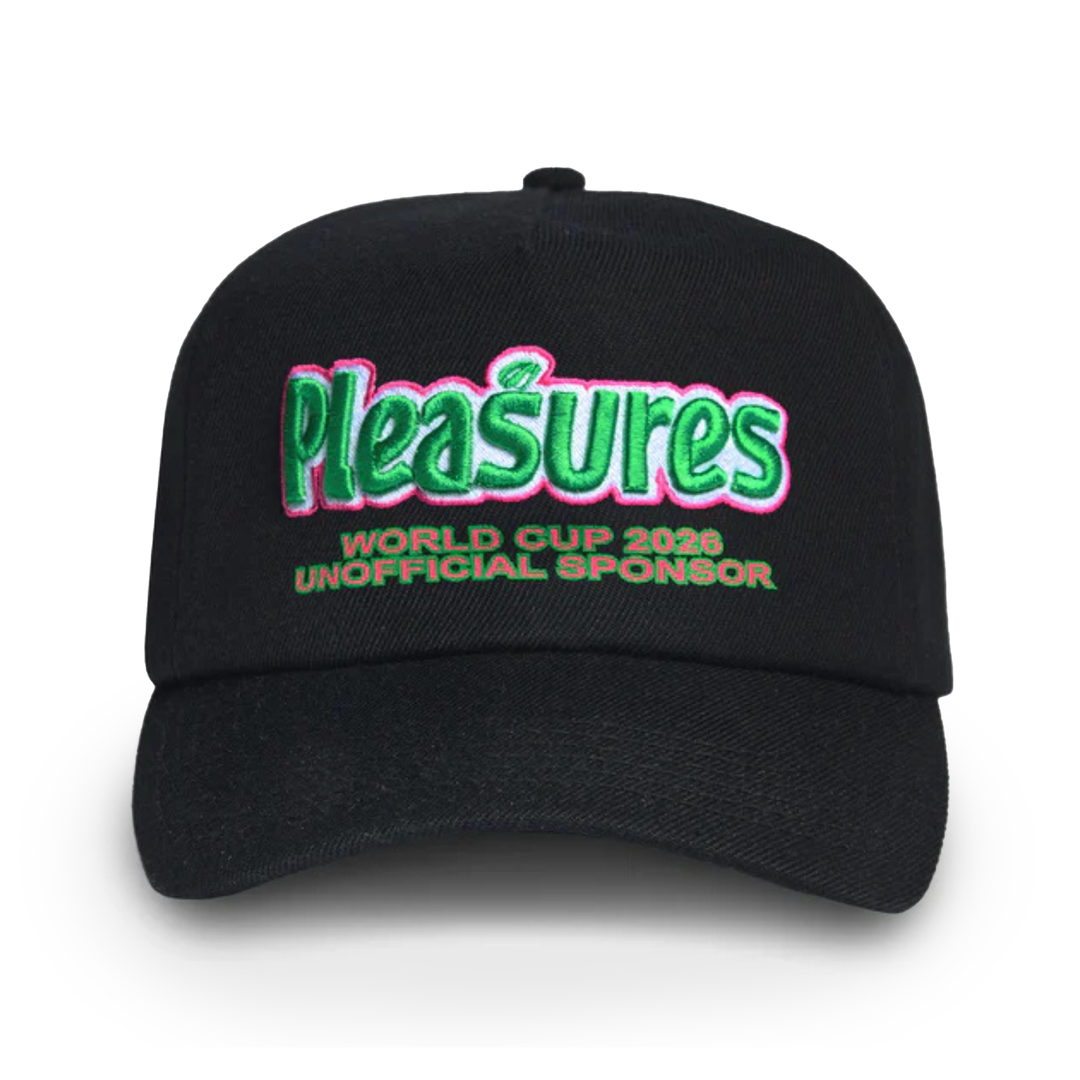 Pleasures Men's Sponsor 5 Panel Snapback Black