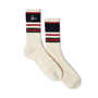 By Parra Signature Striped Crew Sock White