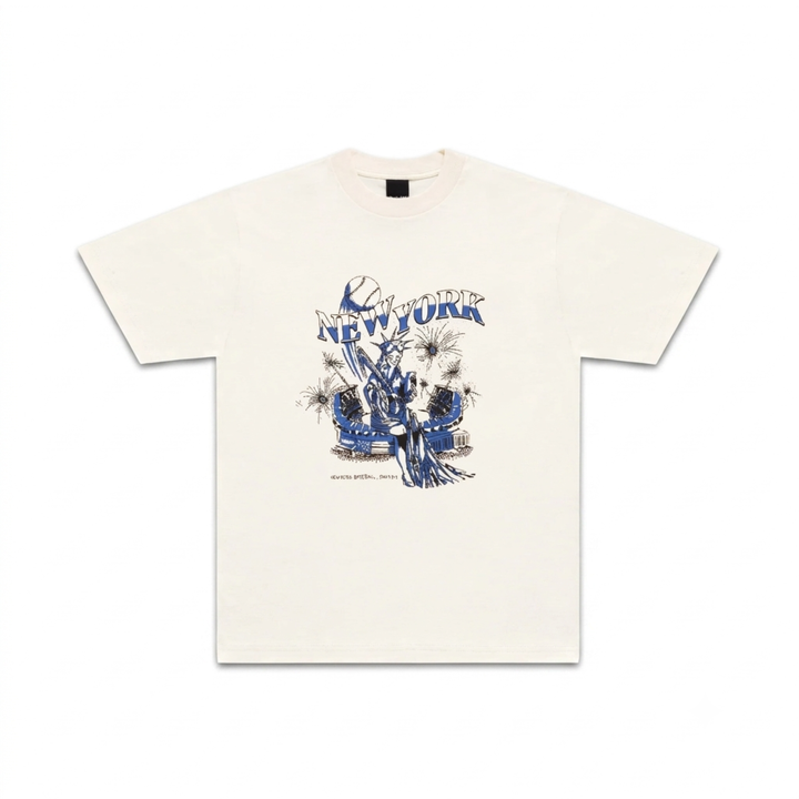 Only NY Men's Ballpark Liberty T-Shirt Natural