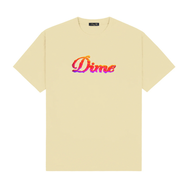 Dime Men's Cursive Cloud T-Shirt Cream