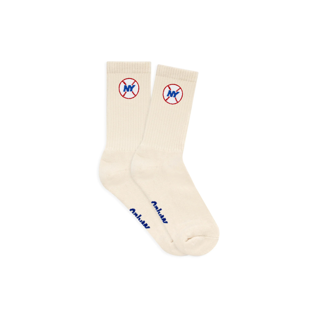 Only NY New York Speed Logo Baseball Socks Natural