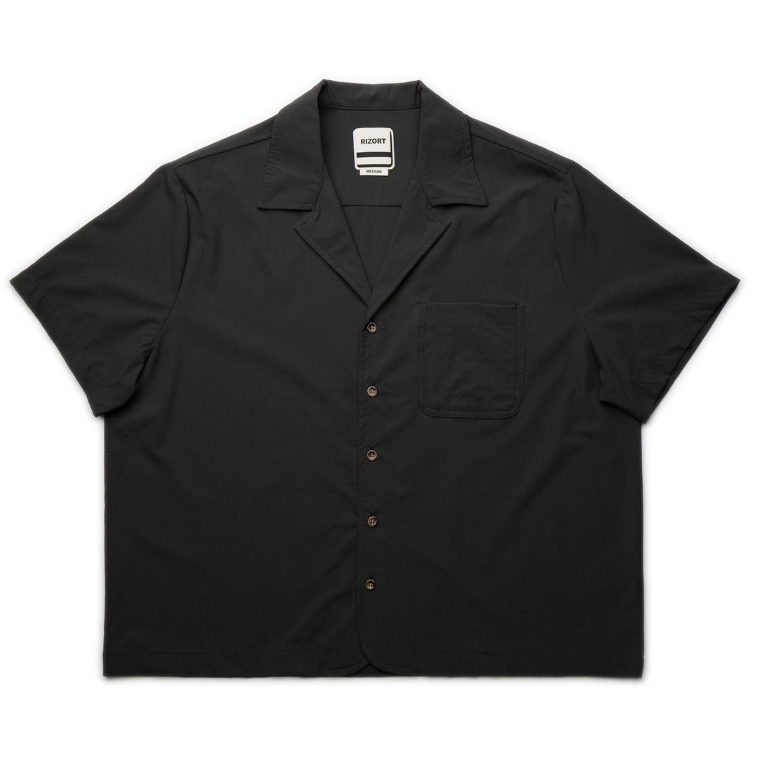 Rizort Men's Tim Camp Collar Black
