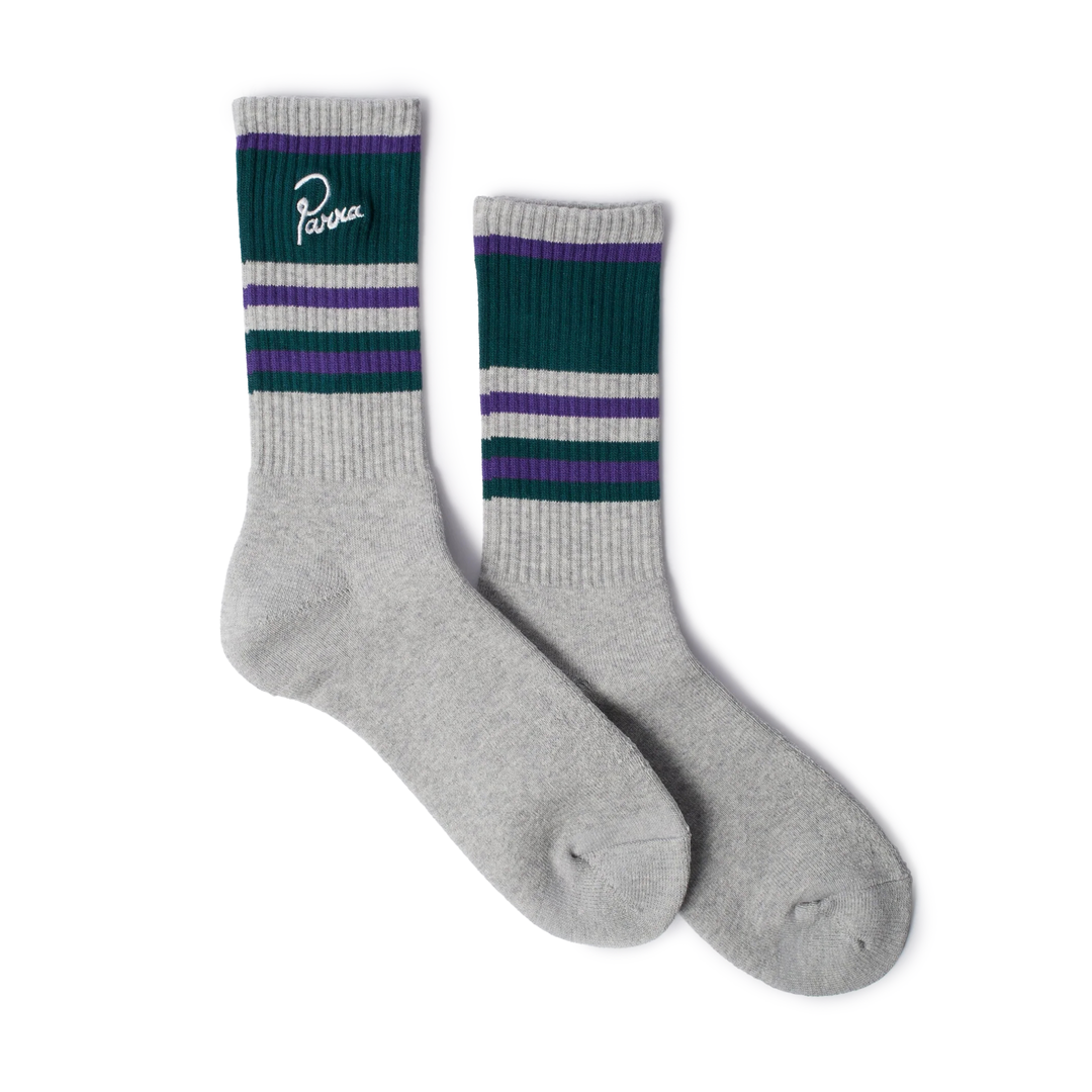 By Parra Signature Striped Crew Sock Grey