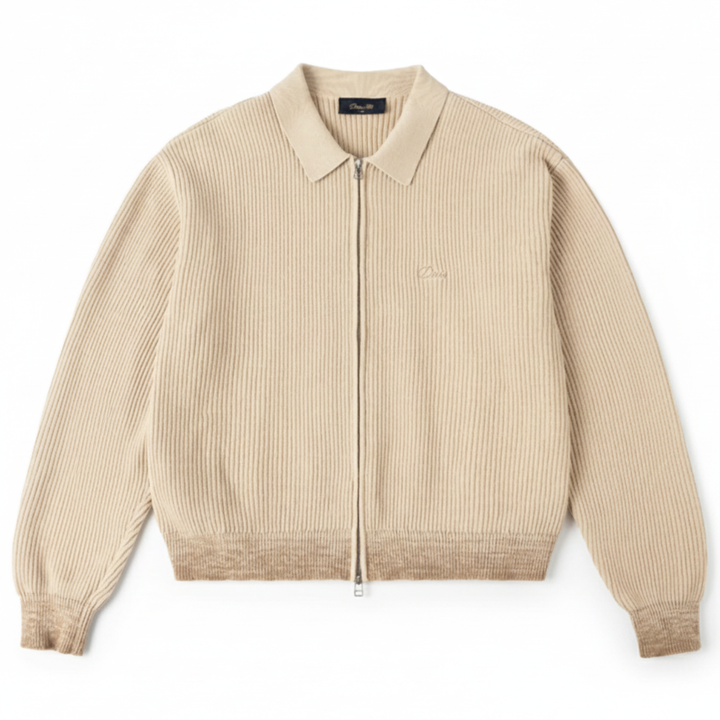 Dime Men's Double Zip Knit Tan
