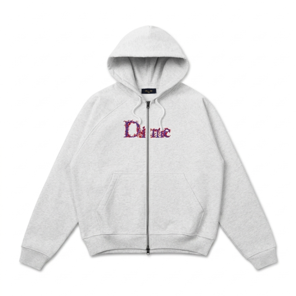 Dime Men's Classic Veins Zip Hoodie Ash – West NYC