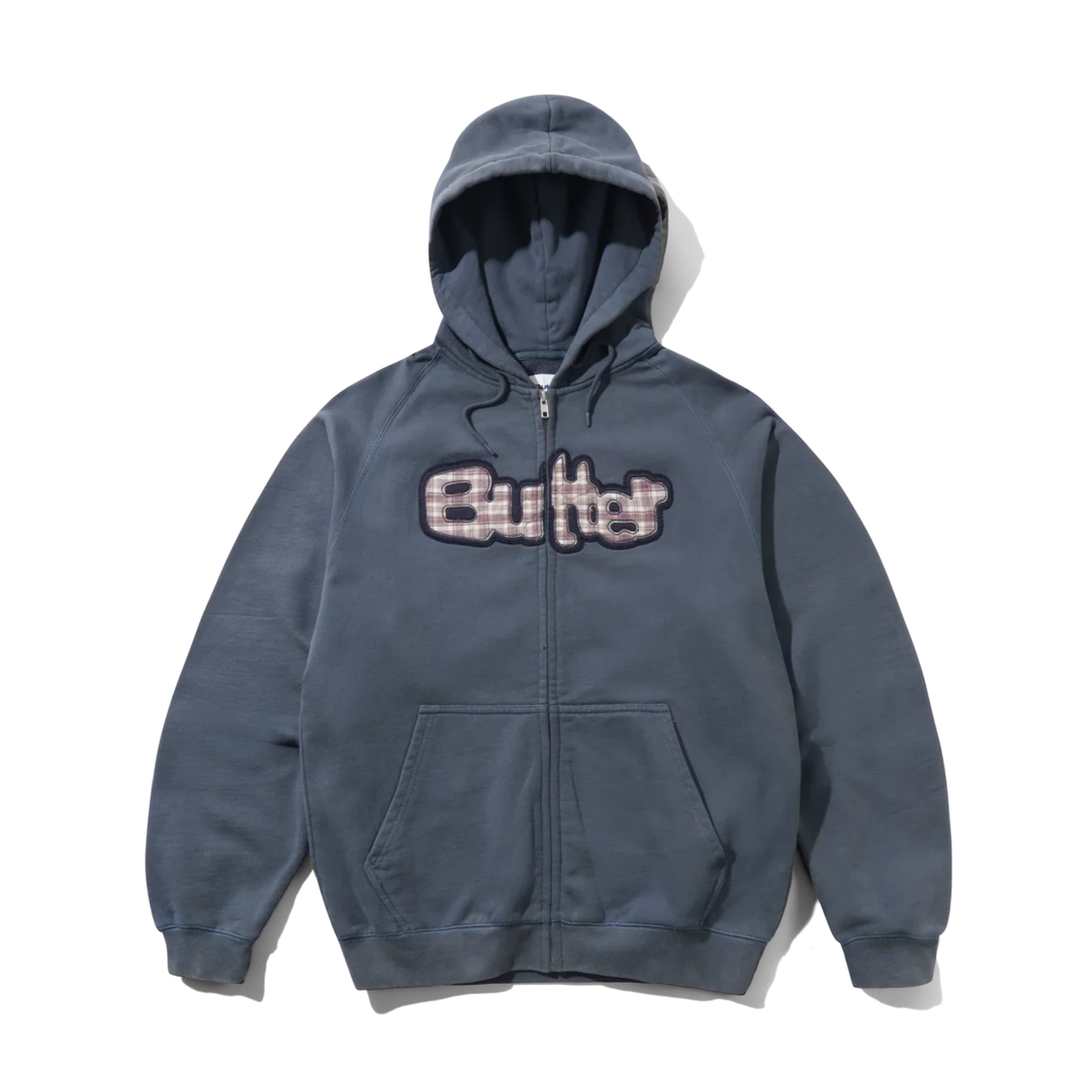 Butter Men's Stretch Zip Thru Hood Washed Navy