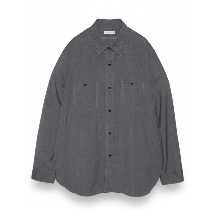Nanamica Men's Polyester Wool Field Shirt Grey