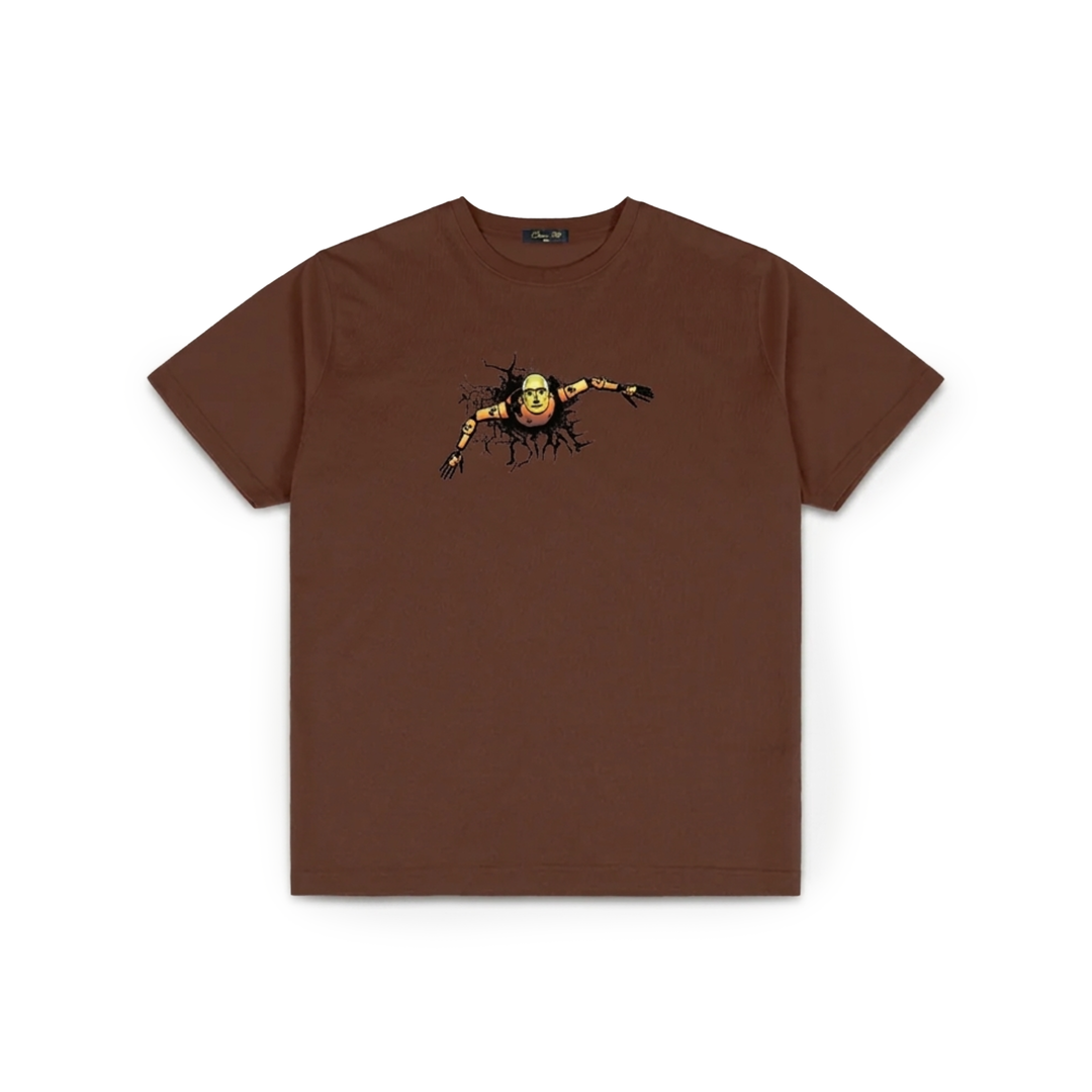 Dime Men's Crashed T-Shirt Dark Brown