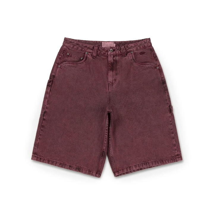 Dime Men's Classic Denim Shorts Wine Washed