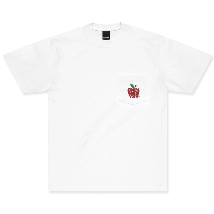 Only NY Men's All Borough Apple Pocket T-Shirt White