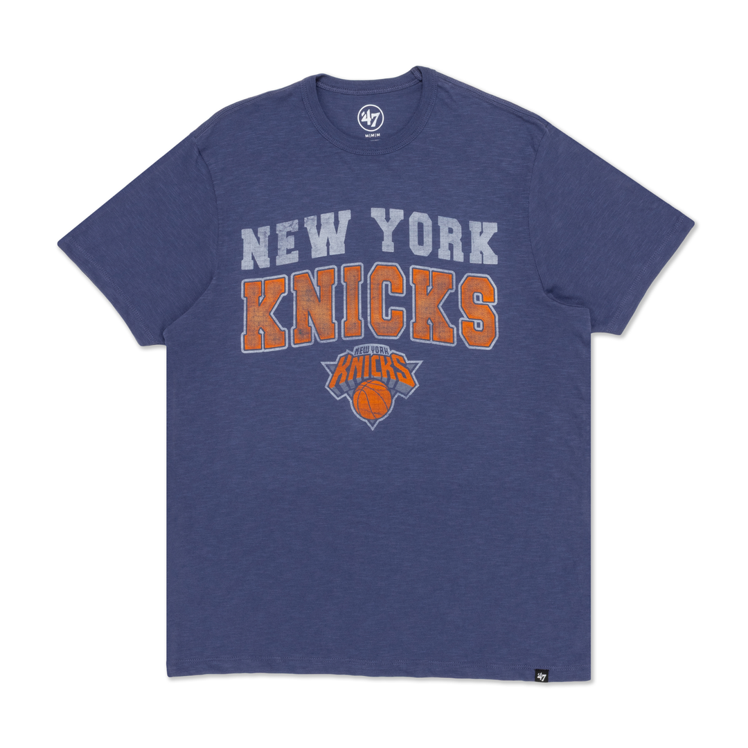 '47 Brand Men's Knicks Bleacher Scrum T-Shirt Blue
