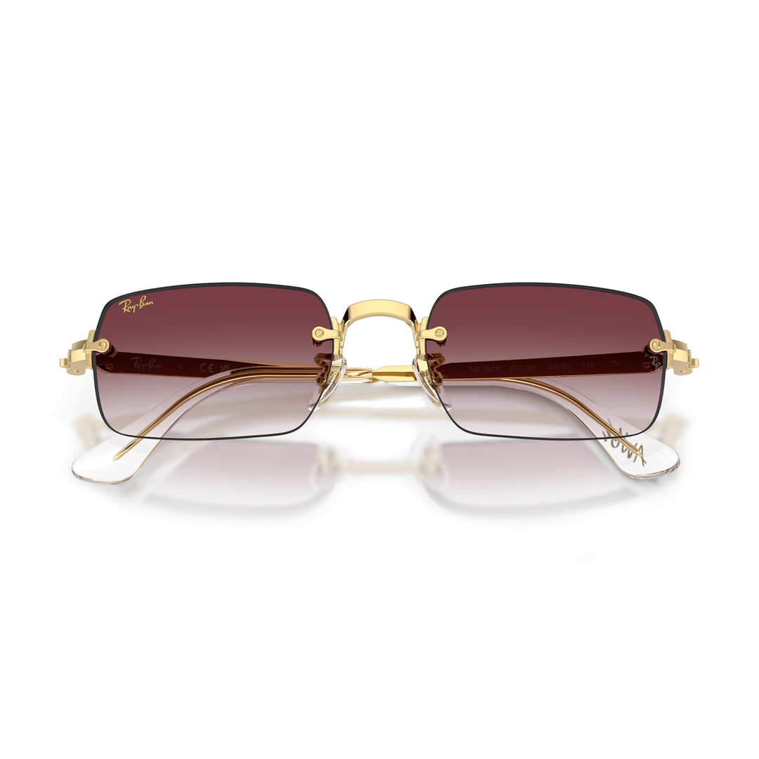 Ray Ban x A$AP Rocky RB3928 Clear Gradient Dark Violet Lens/Polished Arista Gold Frame