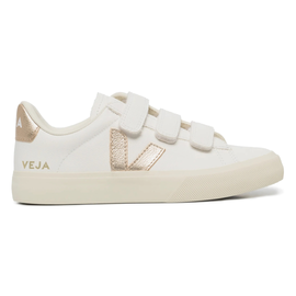 Veja Women's Recife White/Metallic Gold Low-Top Sneakers