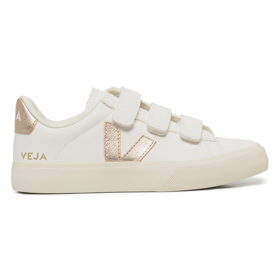 Veja Women's Recife White/Metallic Gold Low-Top Sneakers