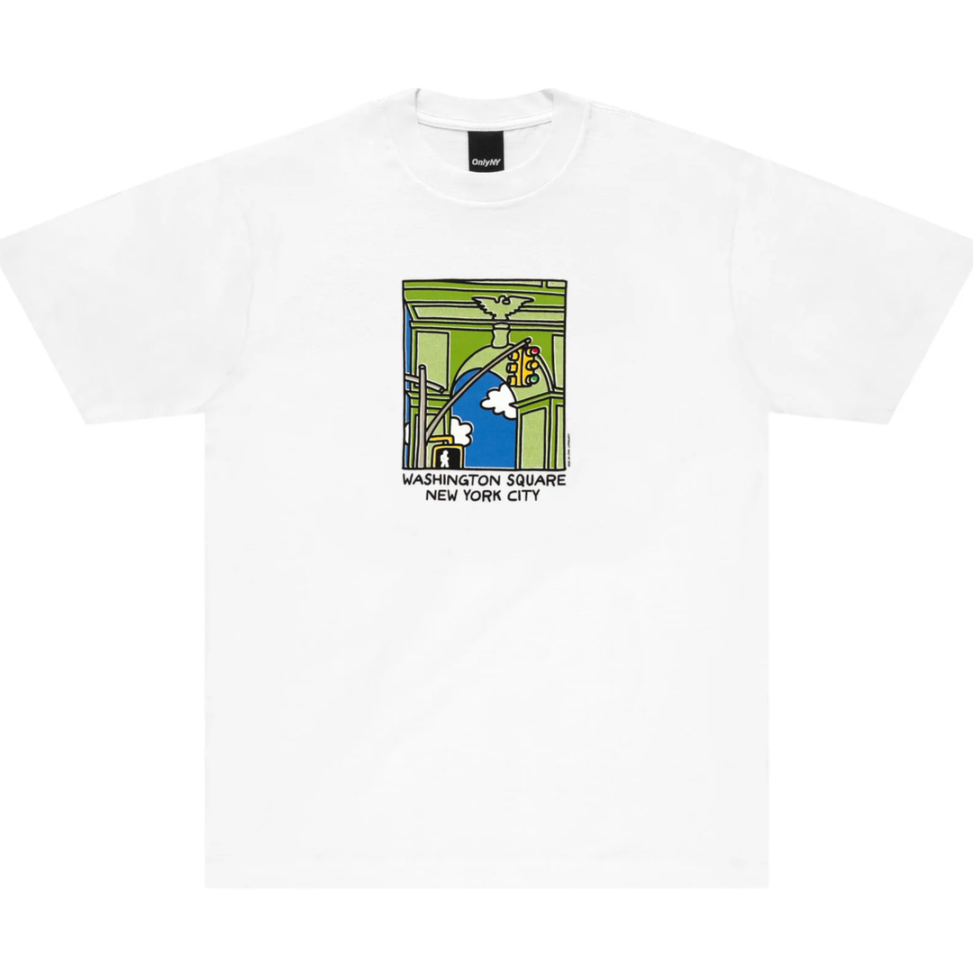 Only NY Men's Washington Square Arch White Tee