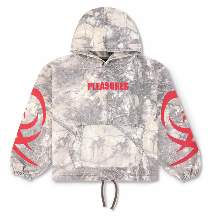 Pleasures Men's Hunt Canvas Poncho Hoodie Camo