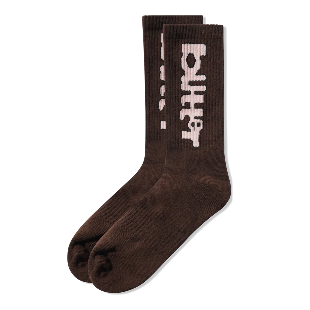 Butter Warped Socks Brown