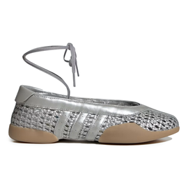 Adidas Women's Taekwondo Mei Ballet Silver Metallic Woven Leather