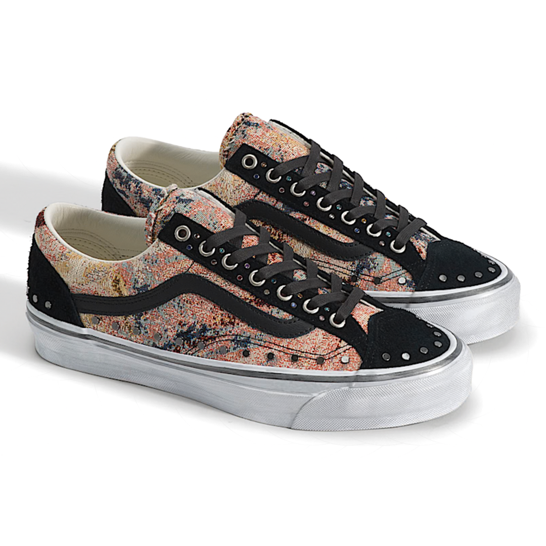 Vans Men's Premium Old Skool LX 36 Black/Multicolor Floral Rivets