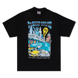 West NYC Men's Cityscape Black Tee