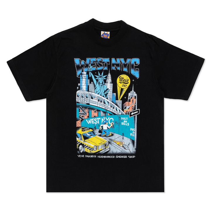 West NYC Men's Cityscape Black Tee