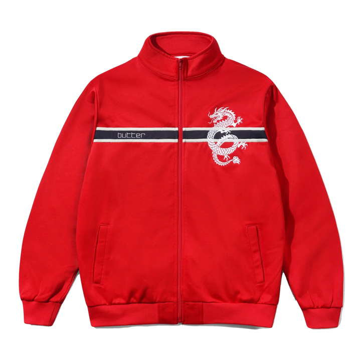 Butter Men's Dragon Tricot Jacket Red