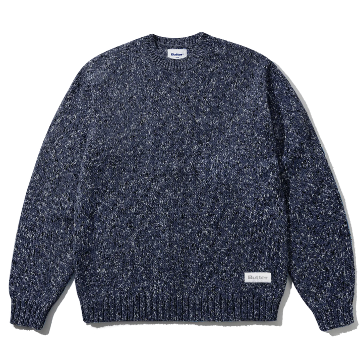 Butter Men's Speckle Knit Sweater Navy