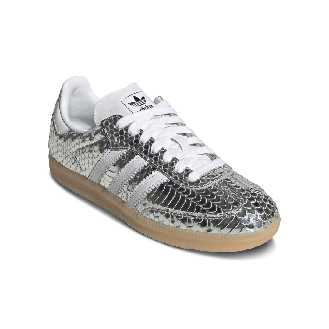 Adidas Women's Samba OG Crocodile Silver Metallic/Footwear White/Gum Three