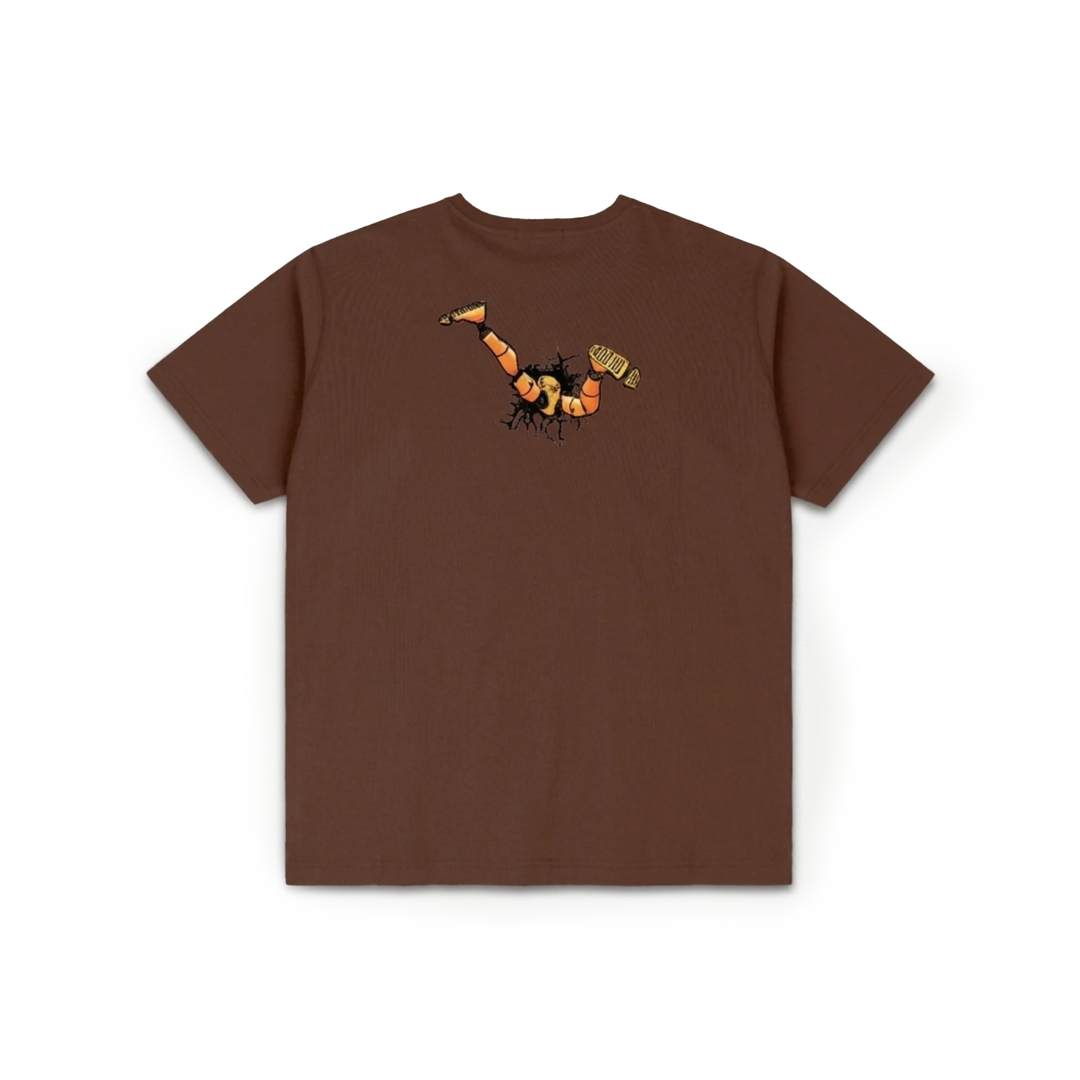 Dime Men's Crashed T-Shirt Dark Brown