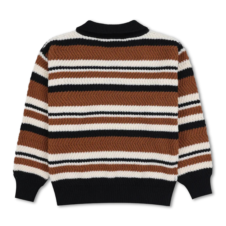 Pleasures Men's Cooper Polo Sweater Brown