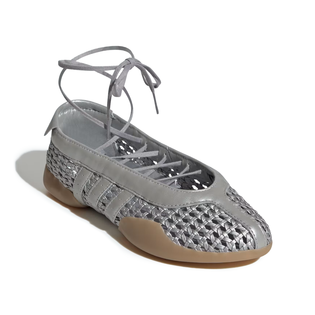Adidas Women's Taekwondo Mei Ballet Silver Metallic Woven Leather