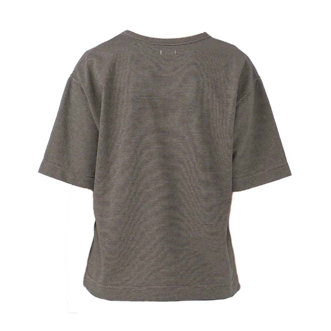 Nanamica Men's Micro Stripe Pocket Tee Grey/Black