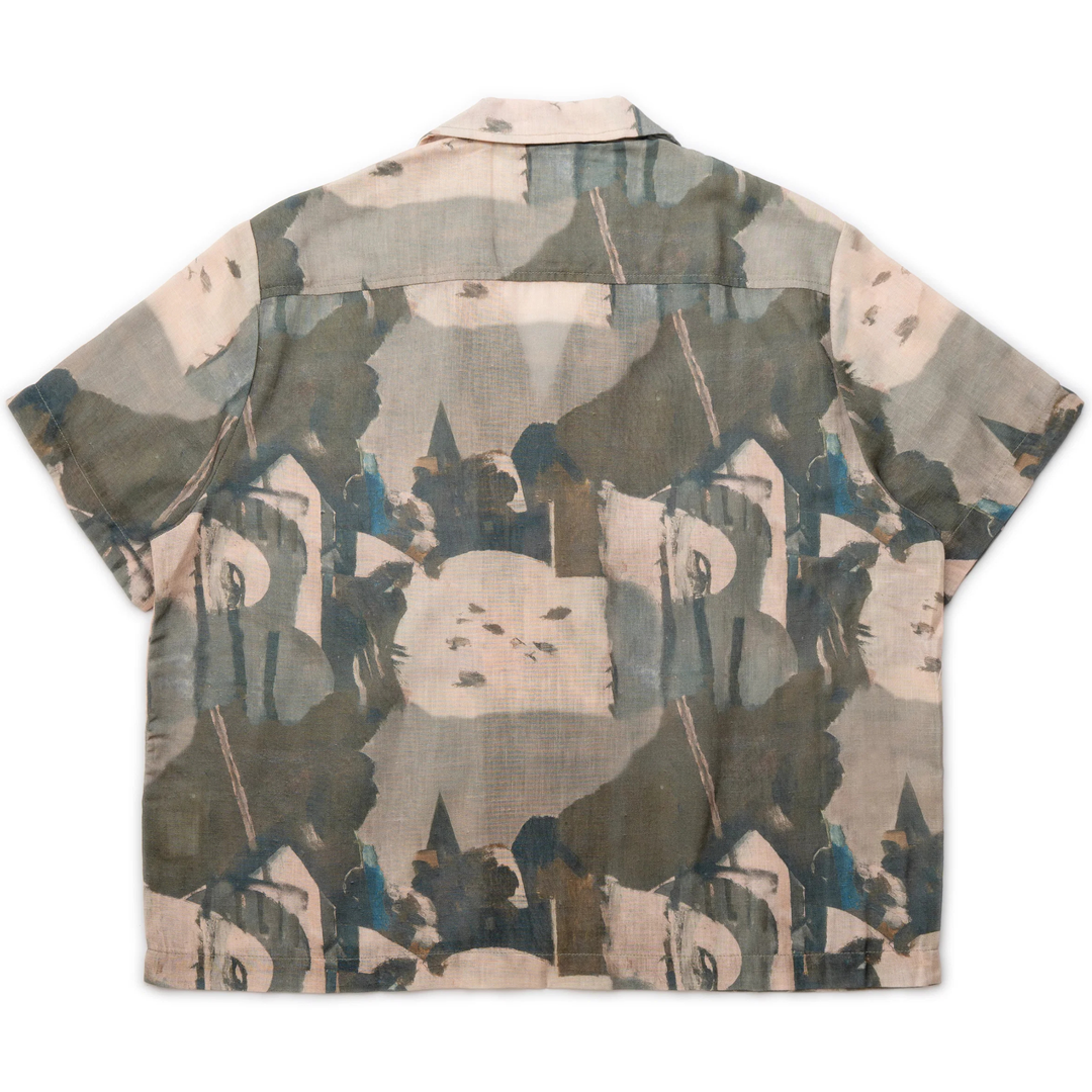 Rizort Men's Art Camp Collar Brown/Multicolor