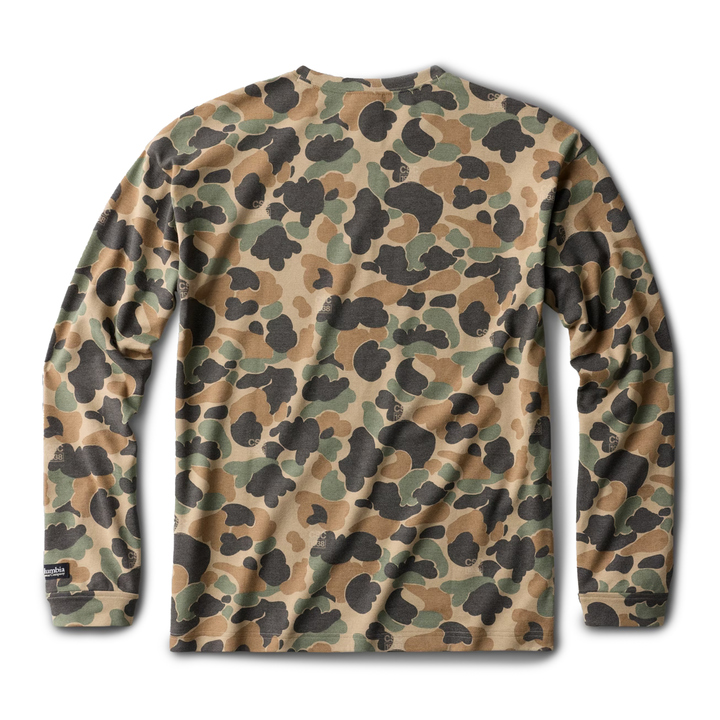 Columbia CSC1938 V1 Printed Long Sleeve Tee British Tan Duck Camo