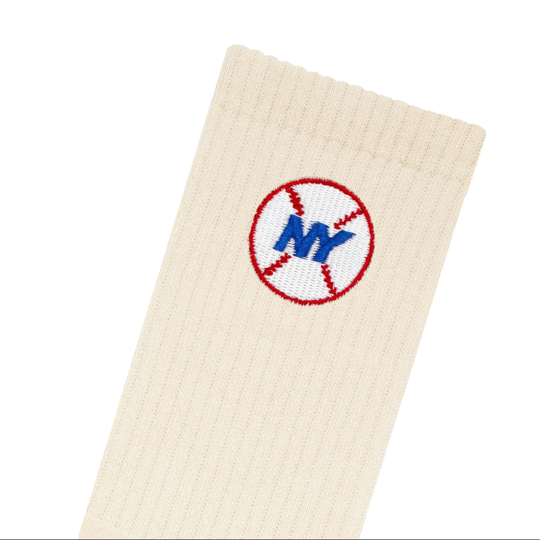 Only NY New York Speed Logo Baseball Socks Natural