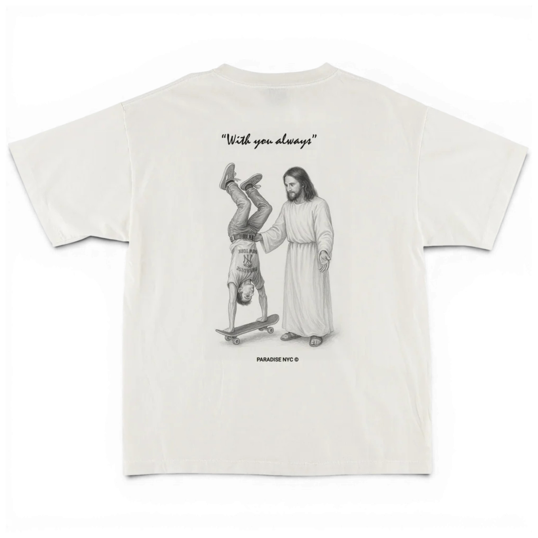 Paradise With You Always Short Sleeve White