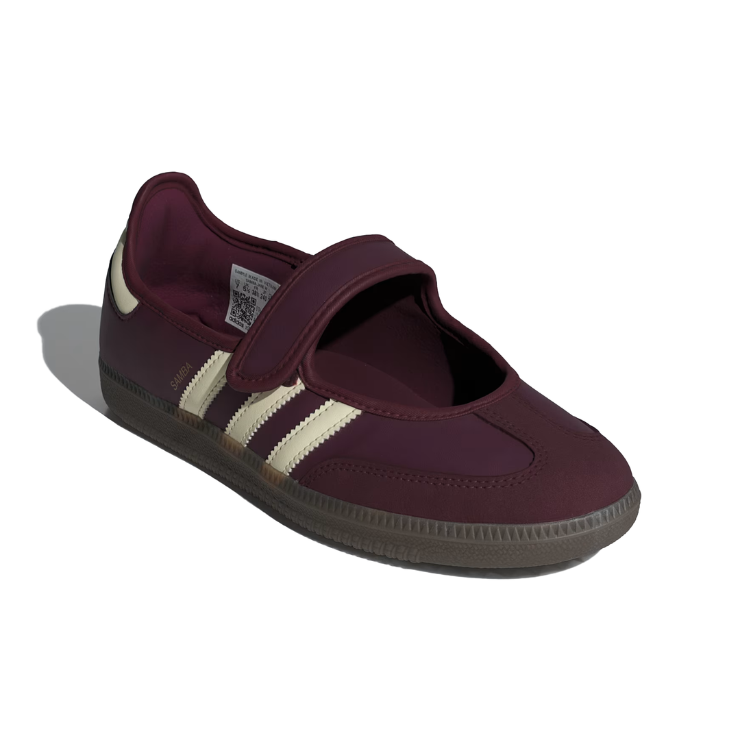Adidas Women's Samba Jane Maroon/Cream White/Gold Metallic