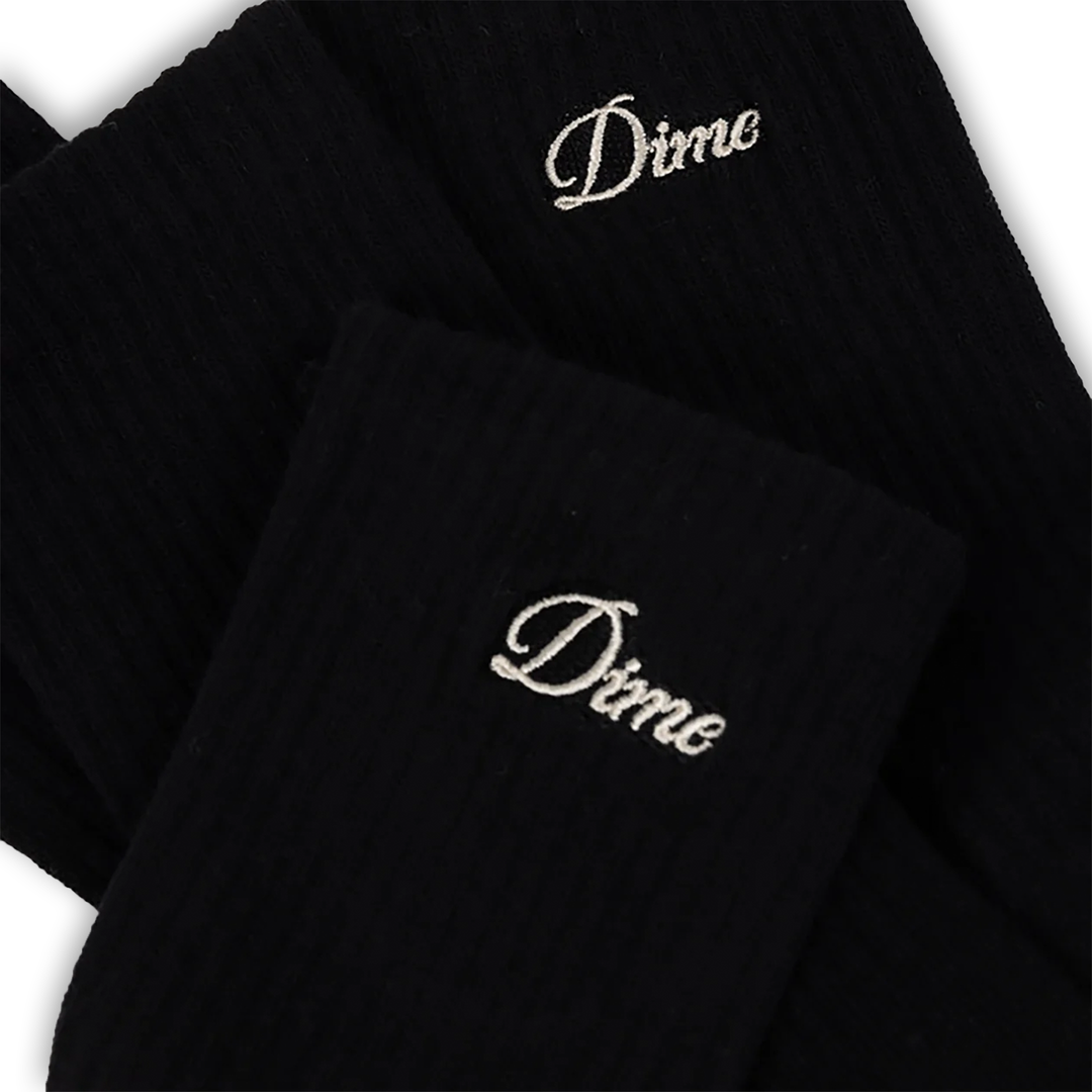 Dime Men's Two Pack Long Socks Black