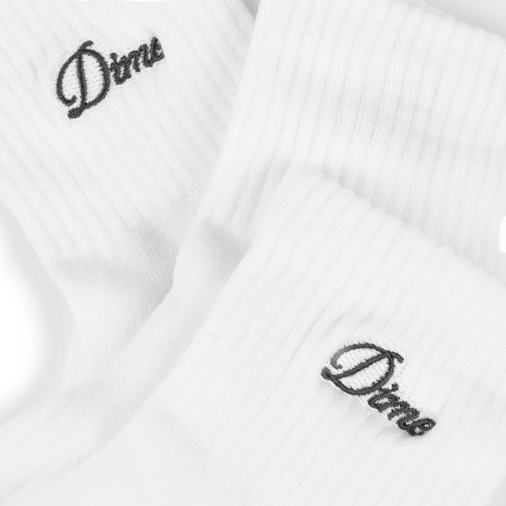 Dime Men's Two Pack Ankle Socks White