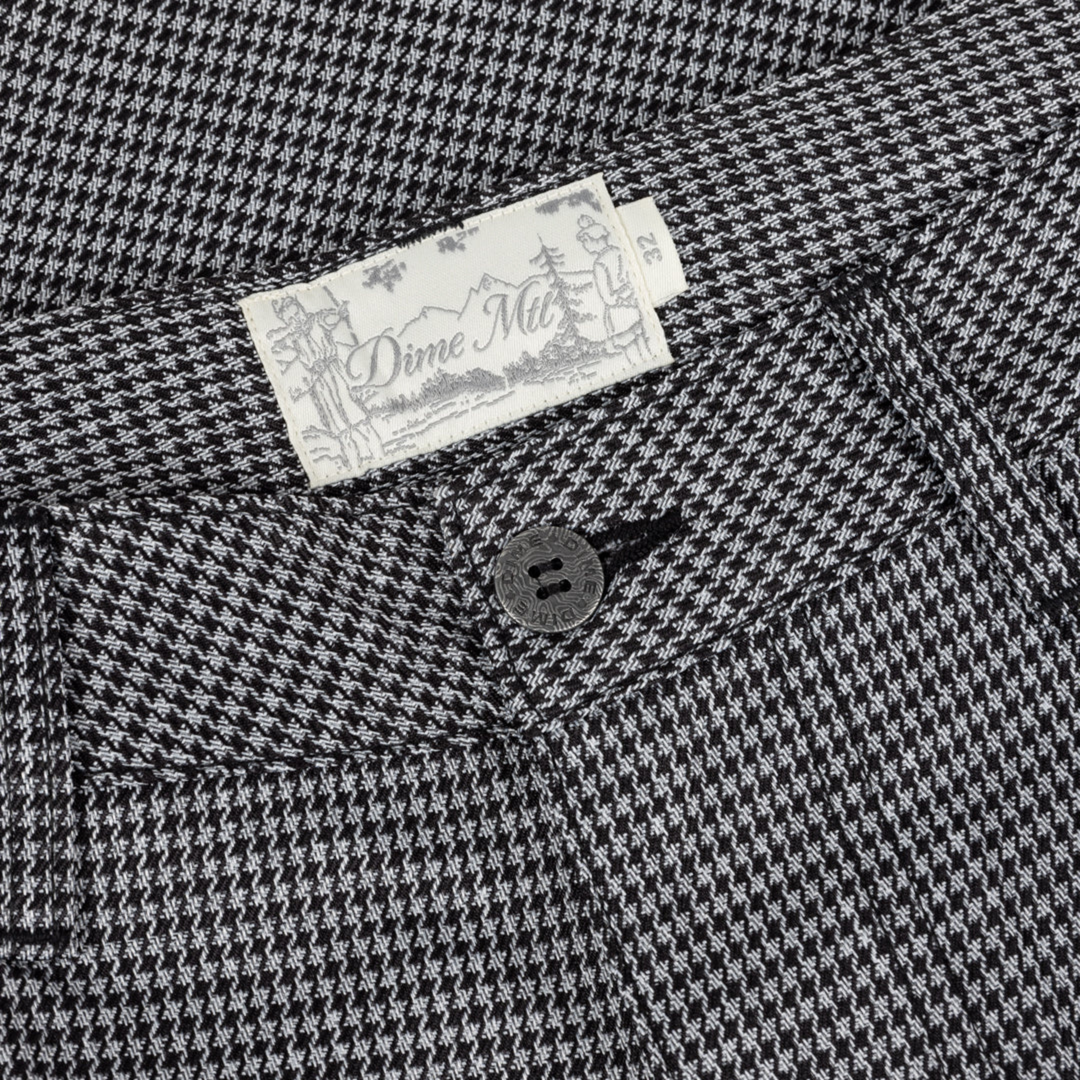 Dime Men's Baggy Houndstooth Shorts Grey