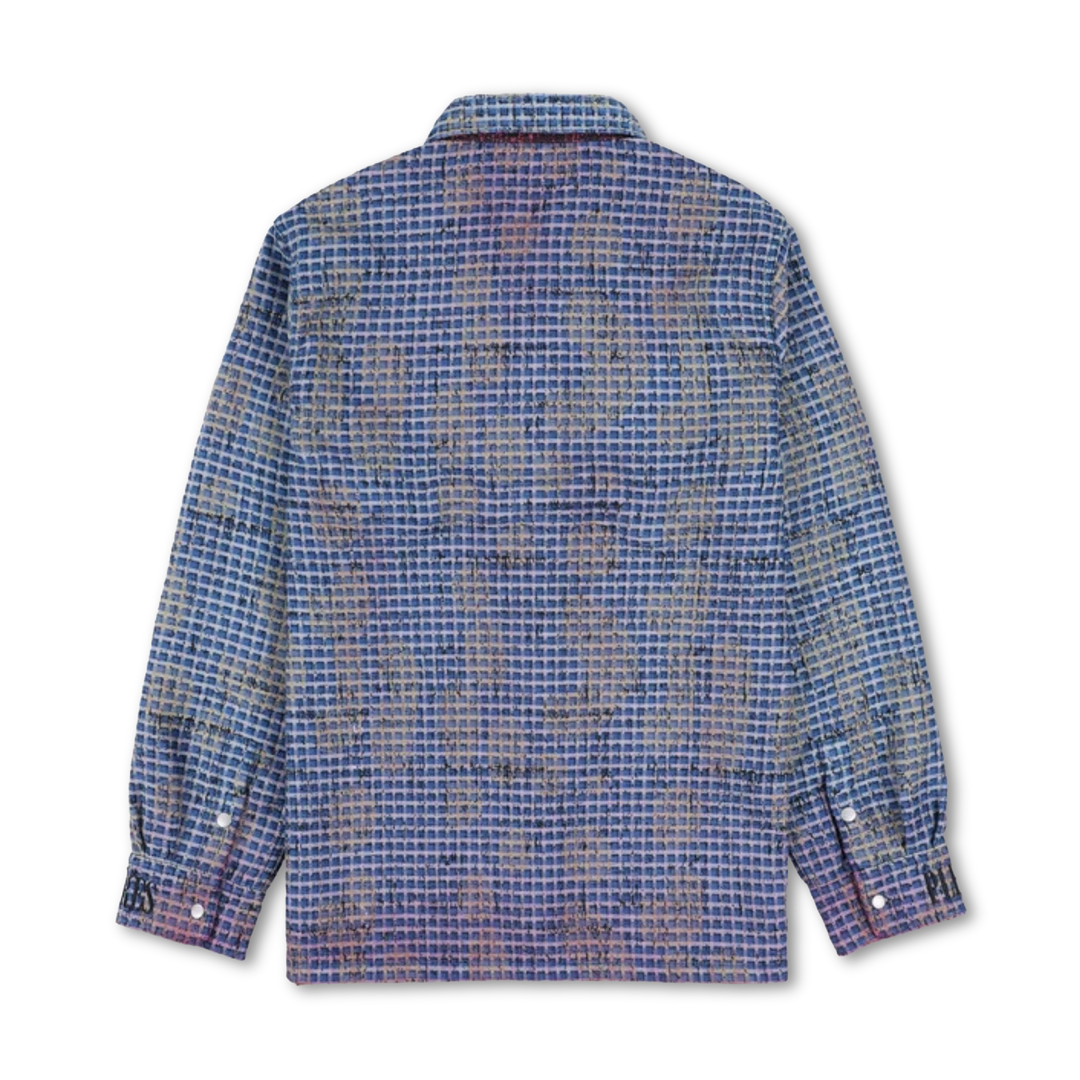 Pleasures Men's Operator Reversible Overshirt Blue