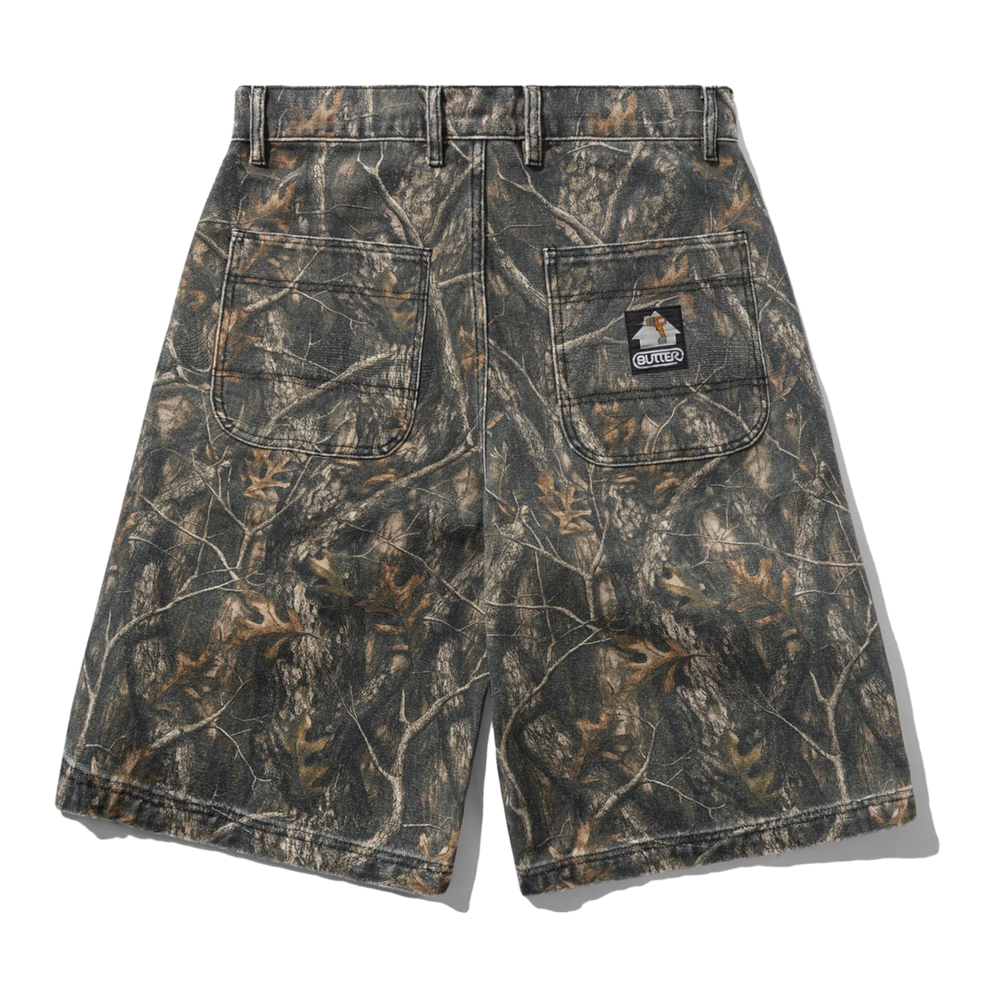 Butter Men's Work Shorts Forest Camouflage