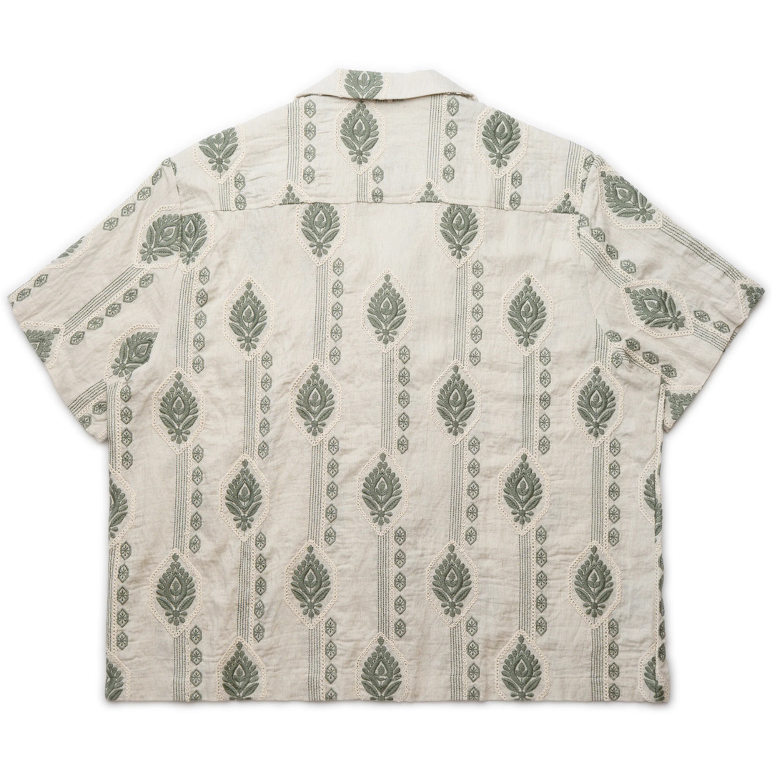 Rizort Men's Flow Camp Collar Olive/Multicolor