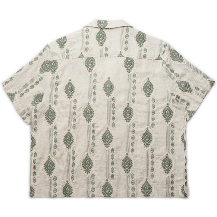 Rizort Men's Flow Camp Collar Olive/Multicolor