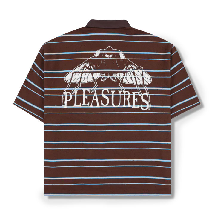 Pleasures Men's Teleport Boxy Polo Brown