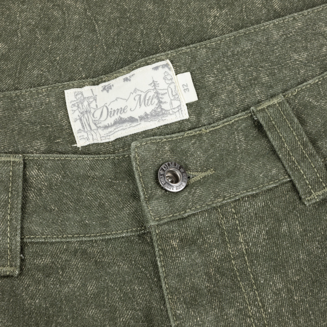 Dime Men's Classic Denim Shorts Electric Green